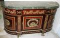 120139 FRENCH MAHOGANY MARBLE  BRONZE SIDEBOARD
