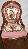 030135 VICTORIAN BALLOON BACK WALNUT LADIES CHAIR
