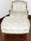 022144 BAKER LOUIS XVI STYLE WALNUT BERGRE CHAIR