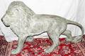 021207 BRONZE LION GARDEN SCULPTURE H29 L47