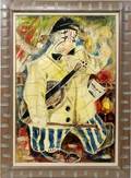020189 MILKO ABSTRACT OIL ON CANVAS CLOWN