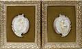 011252 BISQUE RELIEF PLAQUES MOUNTED ON VELVET