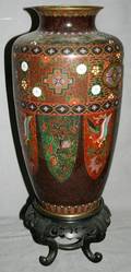 011243 CHINESE CLOISONN VASE LATE 19TH C H15