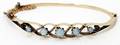 011238 OPAL  GOLD BANGLE BRACELET C1920