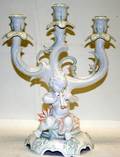 010167 GERMAN HUTSCHENREUTHER PORCELAIN CANDELABRA