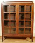 122181 STICKLEY BROS FUMED OAK QUAINT CHINA CLOSET
