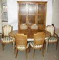 122149 BAKER VENETIAN STYLE WALNUT DINING SET