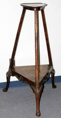 122165 COUNTRY MAHOGANY PLANT STAND H40