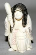 121297 CARVED IVORY KABUKI FIGURE W REVOLVING FACE