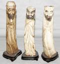 121293 CHINESE CARVED BONE FIGURES OF WISE MEN