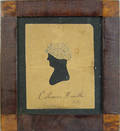 Graphite and cutout silhouette 19th c