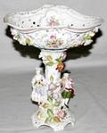 120182 SCHUMANN DRESDEN PORCELAIN FIGURAL COMPOTE
