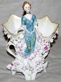 120179 DRESDEN PORCELAIN FIGURAL VASE C1920