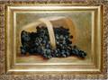 112127 C ROBERTS OIL ON CANVAS BASKET WGRAPES