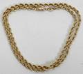 111250 14K YELLOW GOLD SILK ROPE NECK CHAIN L19
