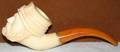 040252 MEERSCHAUM IVORY  AMBER SMOKING PIPE C1930