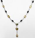 032201 1CT YELLOW GREEN  BLUE SAPPHIRE NECKLACE