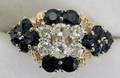 032195 22CT BLUE SAPPHIRE  7CT DIAMOND RING