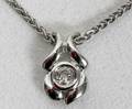 030201 14K WHITE GOLD  2CT DIAMOND NECKLACE L16