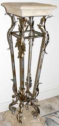 022170 IRON  COMPOSITION PEDESTAL MODERN