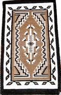 021264 NAVAJO WOVEN MAT TWO GREY HILLS 19x34