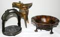 021254 ORIENTAL BRONZE JARDINIRE CUP  STIRRUP