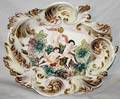 020201 ITALIAN STYLE POTTERY PLAQUE WCHERUBS W10