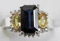 012160 31CT  YELLOW SAPPHIRE  DIAMOND RING