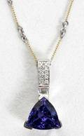 012159 449CT TANZANITE  DIAMOND PENDANT