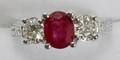 012158 14CT RUBY  1CT DIAMOND RING