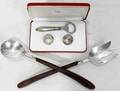 011313 CARTIER BAR SET STERLING HANDLE SALAD SERVERS