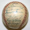 010179 1957 DETROIT TIGER TEAM SIGNED BASEBALL
