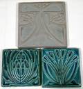 122209 POTTERY TILES STAMPED MOTAWI THREE
