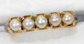 111263 14K YELLOW GOLD  SEED PEARL LADYS RING