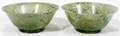 041327 CHINESE JADE BOWLS PAIR H25 DIA6