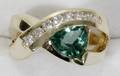 032264 14K GOLD GREEN TOURMALINE LADYS RING