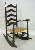Painted five slat ladderback rocking chair
