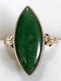 032260 JADE RING 14K GOLD SETTING