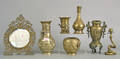 Seven pcs of oriental and middle eastern brass