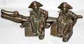 031372 METAL SEATED SAILOR BOOKENDS  GATOR NUTCRACK