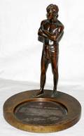 031359 BRONZE FIGURAL COMMEMORATIVE ASHTRAY H11