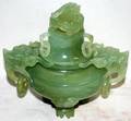 030214 CHINESE SERPENTINE INCENSE JAR C1930