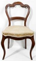 020269 VICTORIAN MAHOGANY SCROLL BACK SIDE CHAIR