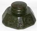 012216 TIFFANY BRONZE ZODIAC OCTAGONAL INKSTAND