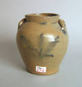 Cobalt decorated stoneware crock