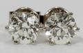 121406 14K WHITE GOLD  18CT DIAMOND EARRINGS