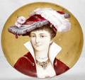 120274 B  G PORCELAIN CHARGER W PORTRAIT OF A WOMAN