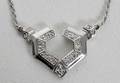 120236 14K WHITE GOLD  DIAMOND NECKLACE L18