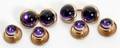 110254 14K GOLD  LAVENDER STONE CUFFLINK  STUDS