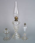 Colorless glass fluid lamp early 19th c